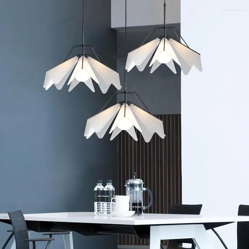 Lampade a sospensione Nordic Lights Designer Hanglamp in acrilico per sala da pranzo Camera da letto Bar Decor Lighting Modern Home Sospensione per apparecchi E27