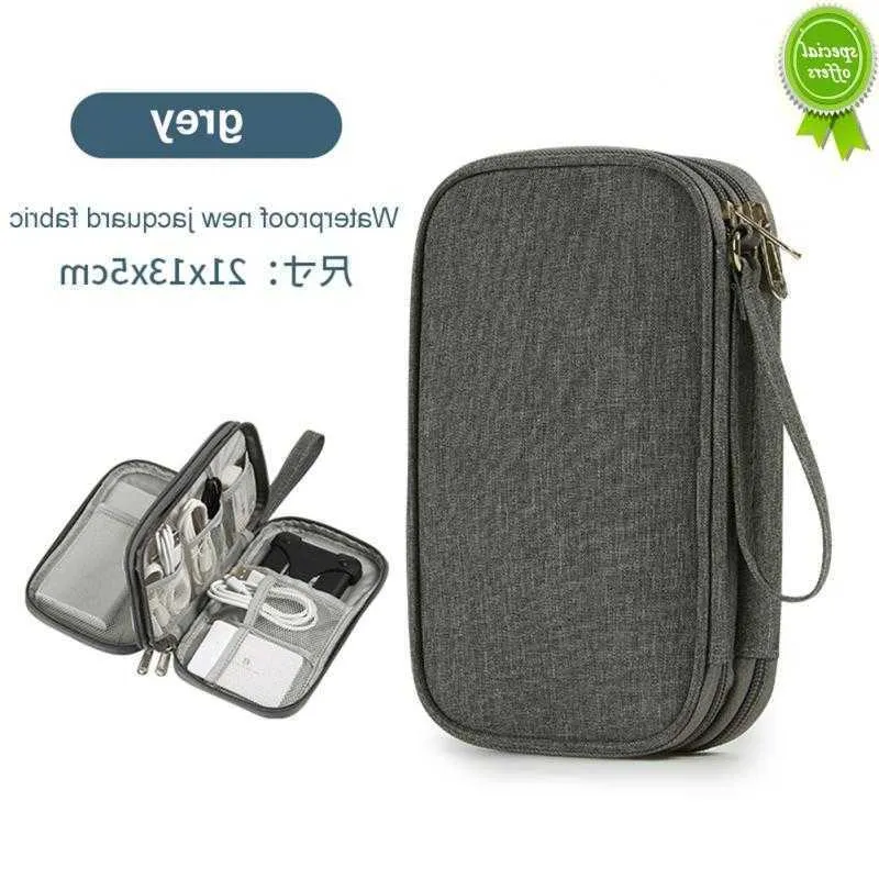 Hård förvaringspåse Case Portable Waterproof Original Bag Portable Organizer för datakabeltrådar Laddare Digital USB Travel Box