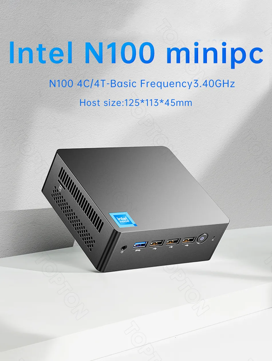 Ultra-Compact Mini PC: Intel N100 Quad-Core, 8/16GB DDR5