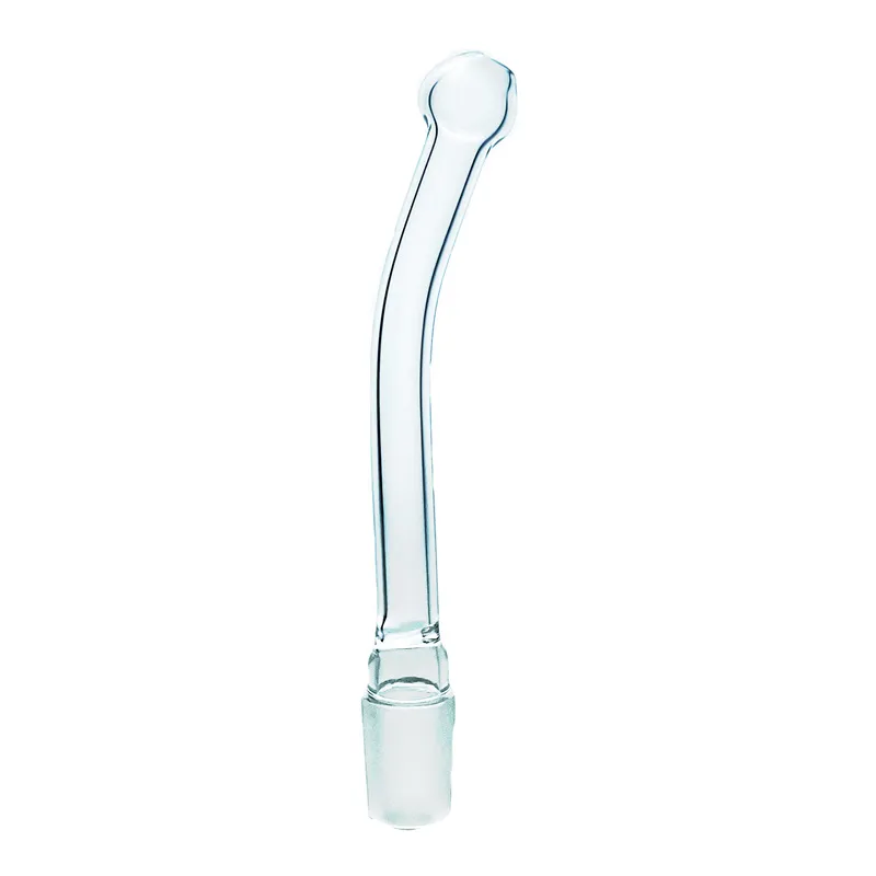 High Quality 18mm Curved Glass Male Mouthpiece With Adapter For Water