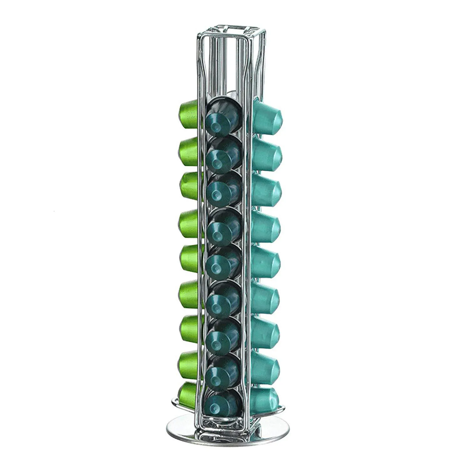 Capacity of 40 Coffee Pod Capsule Holder Rotatable Rack Storage Dispenser Fits Nespresso Coffee Bar Cafe Shop