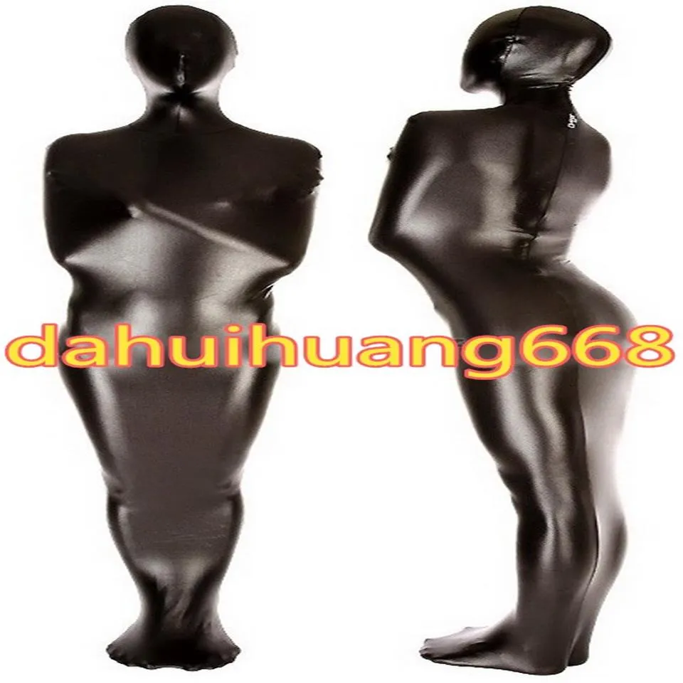 Black Shiny Metallic Mummy Suit Costumes Sleeping Bags Unisex Mummy Costumes Sleeping Bags Outfit Halloween Party Cosplay Costumes1617