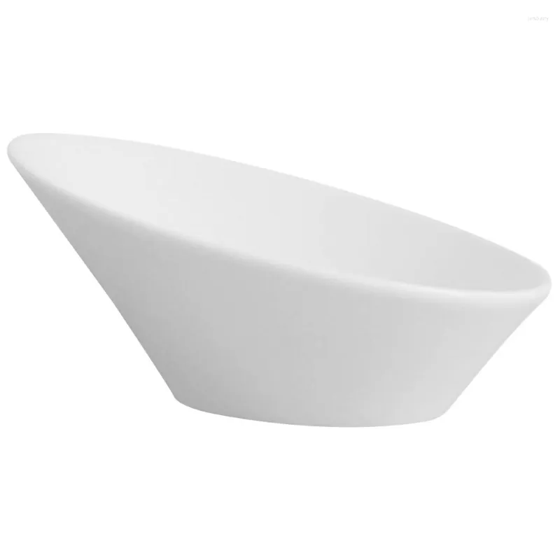Plates Diagonal Salad Bowl Creative White Fruit Multipurpose Delicate Ceramic Bowls Reusable Ceramics Household Glass Containers