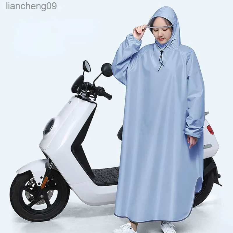 Oxford Regenponcho met Mouw Mode Lange Siamese Enkele Regenjas met Capuchon Motorfiets Ridding Regenjas voor Dames/Mannen L230620