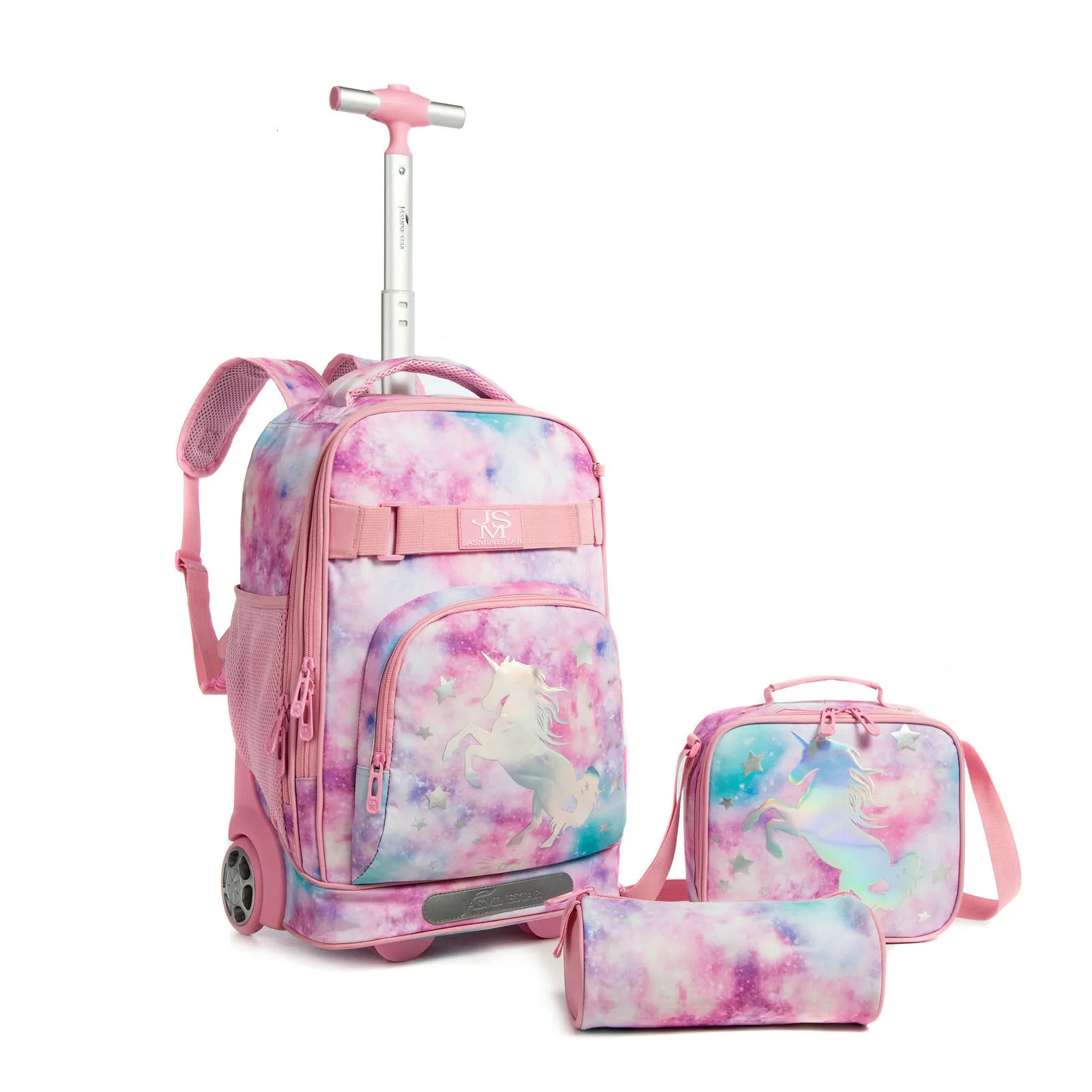 Schultaschen Kinder-Schultrolley-Set mit Lunchtasche, Rollgepäck, Rollrucksack, Kinder-Schultrolley-Set 230713