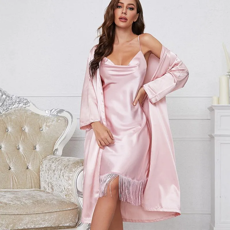2Pcs/Set Women Sleepwear Sexy Lace Robe & Gown Sets Sleep Lounge Nightwear  Bathrobe Night Dress Robe Pajamas | Wish