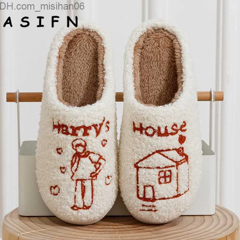 Тапочки ASIFN Harry's House Style Househouses Симпатичные ползунки женские Harry Styles Пушистые и удобные Удобные домашние ползунки с меховыми подушками для девочек Z230719