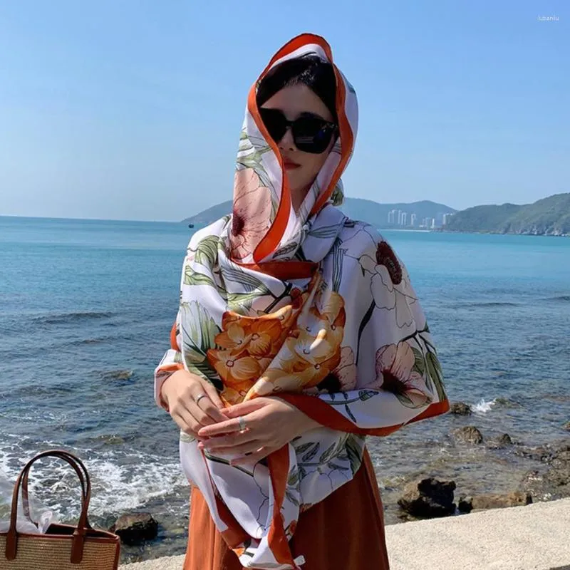 Foulards belles femmes Wrap Anti-UV léger Style ethnique été voyage Po Prop châle mince plage approvisionnement