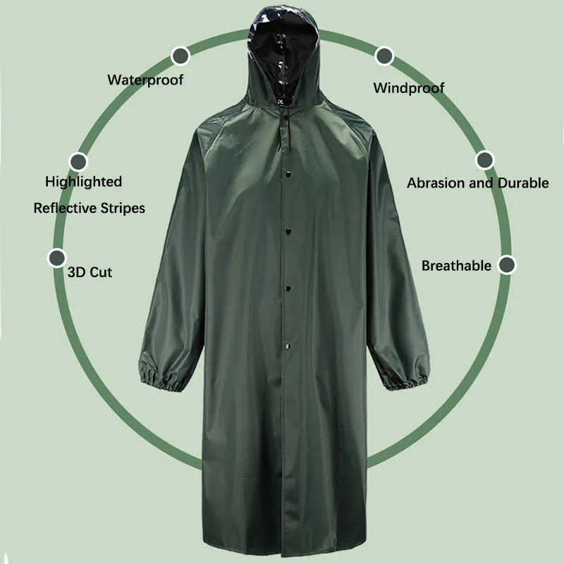 Poncho De Pluie 3 En 1 Polyvalent Léger Respirant Housse Cape, Vestes