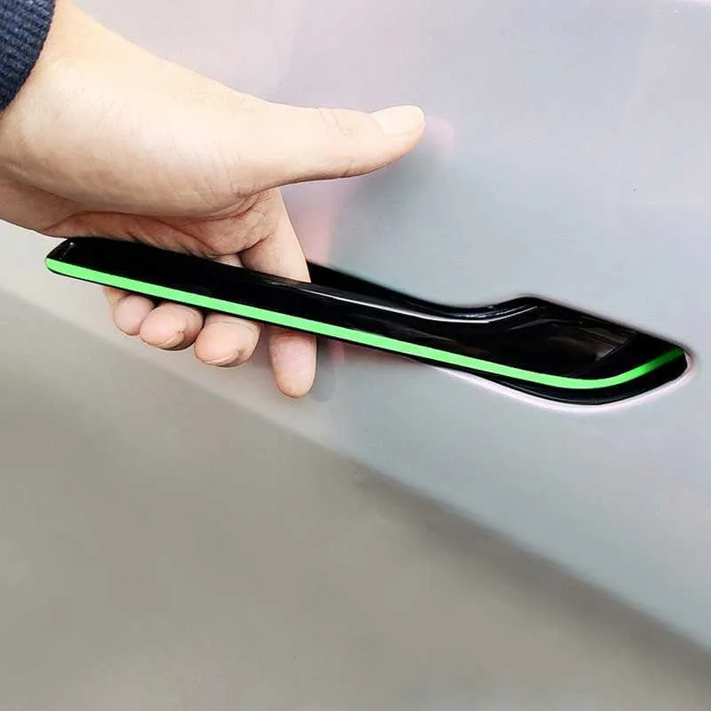 Leucht Auto Türgriff Schutz Aufkleber Tür Griff Anti Scratch Dekor Streifen  Zubehör Für Tesla Modell 3/ Y 2019 2022 Von 8,56 €