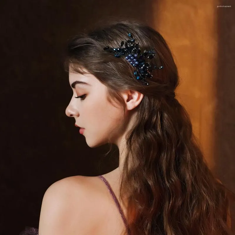 Headpieces Korean Rhinestone Pearl Wedding Hair Accessories Hairpin Bridal Prom Side Combs