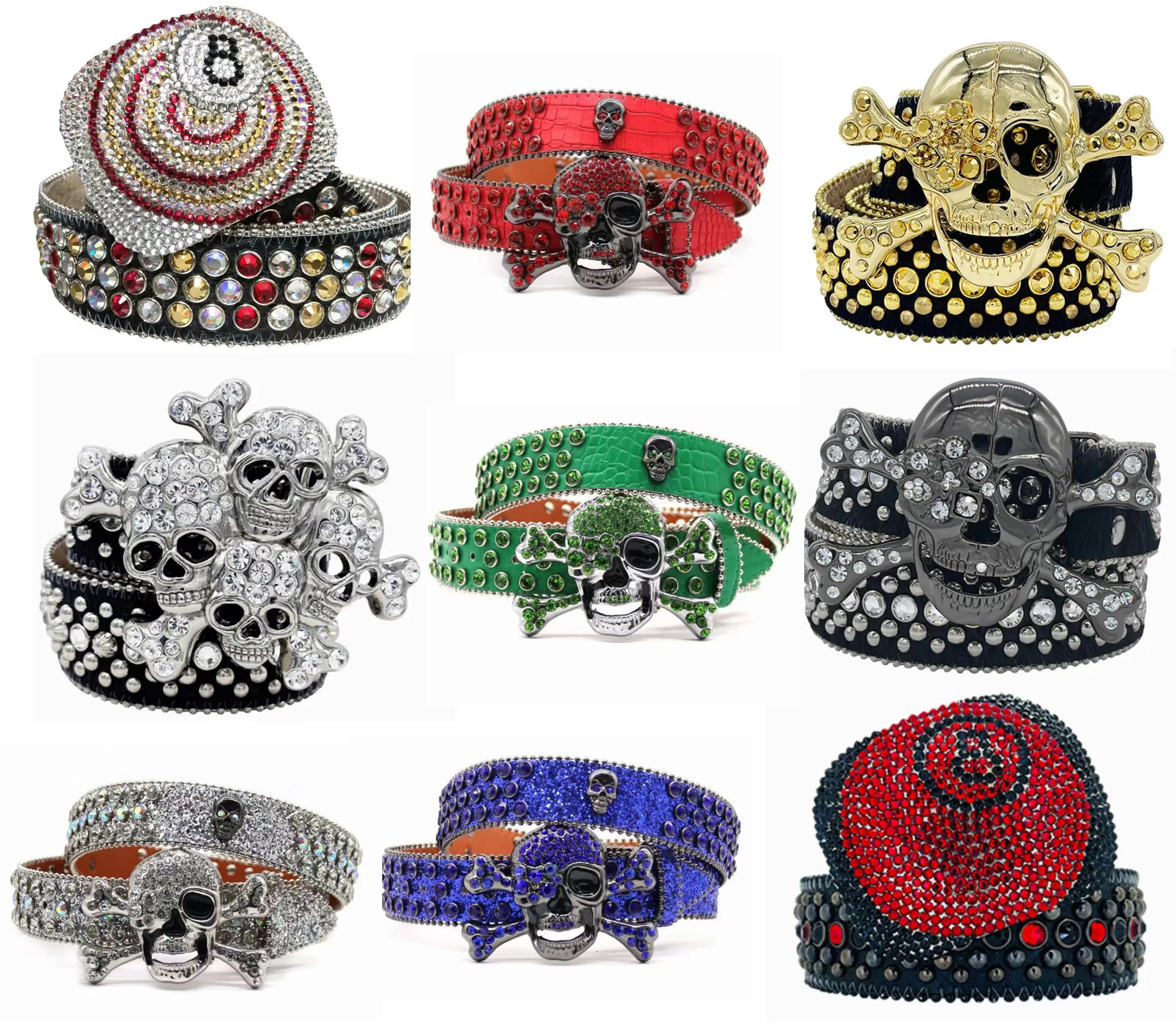 LUXURY BLING CRYSTAL CZ BELT -one size Customized Belt Western Crystal Rhinestone Belt Designer  main image 2