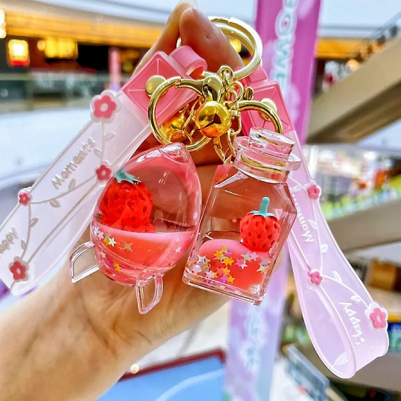 Y2k Accessories Keychans Strawberry Keychan Y2k Cute Fary Core Smple Phone Charm Aesthetic Keychain