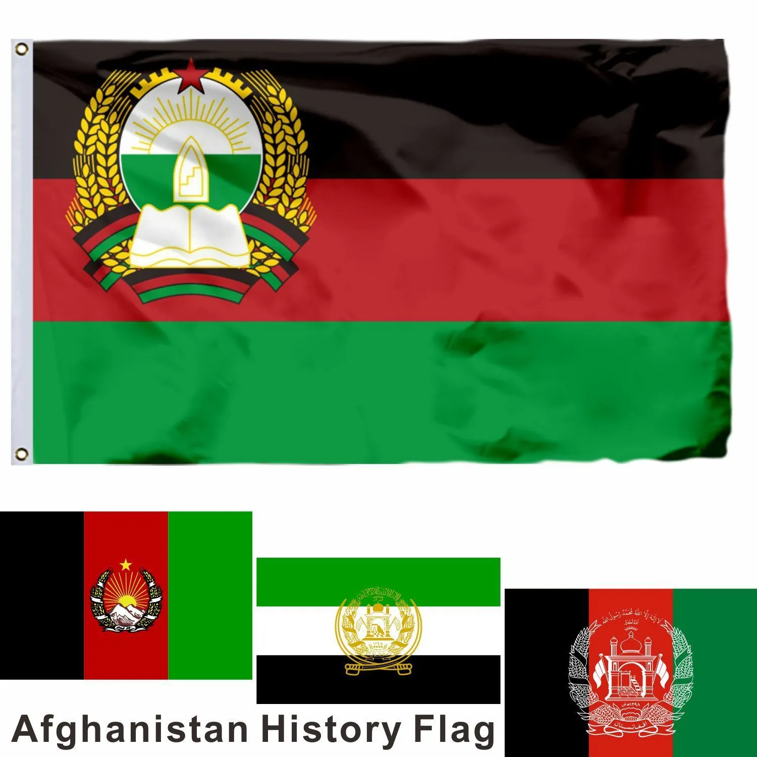 Banner Flaggor Afghanistan Historia 2013 Flagga 3X5ft 90X150cm 100D Polyester 60x90cm 21x14cm Banner 230712