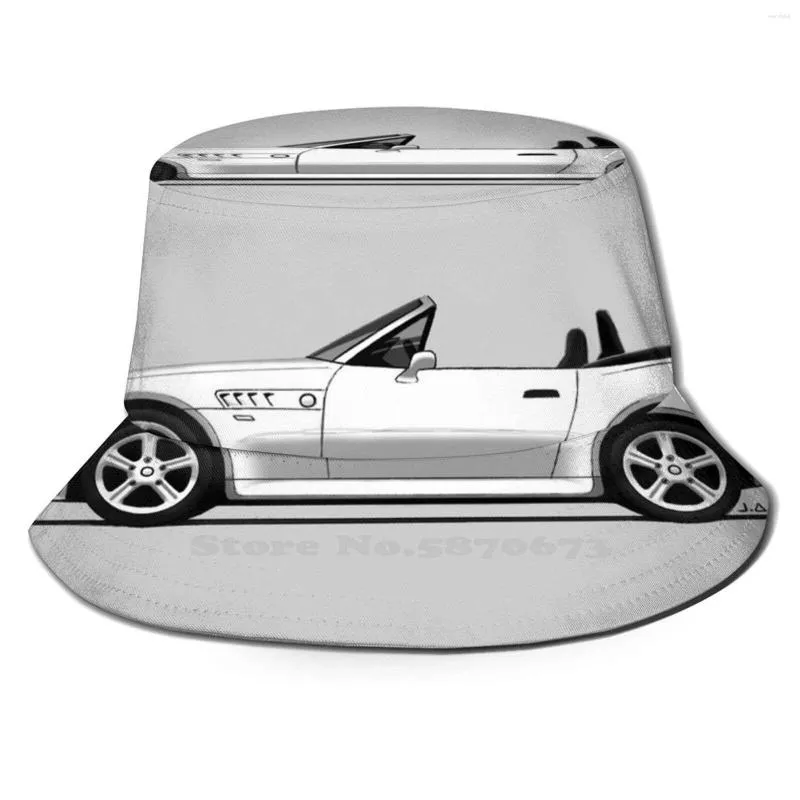 Berets White Roadster UV складные шляпы для ковшей женщины мужчины кабриолет German Goseatonio Design Jaag Car Classic