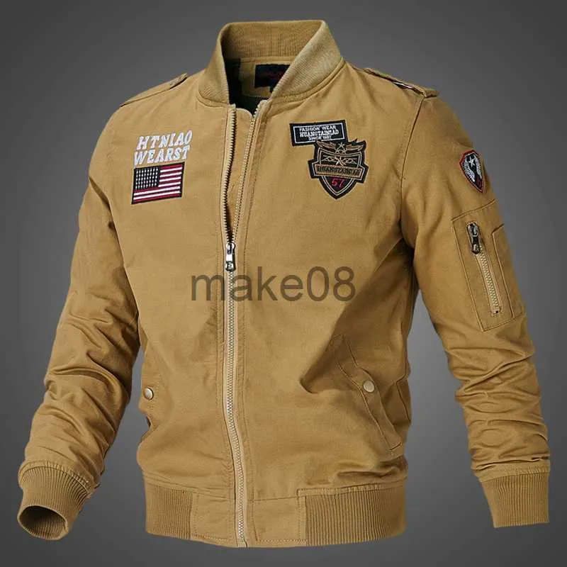 Mäns jackor Mens Bomber Pilot Jacket Winter Parkas Army Jackets Militär Motorcykeljacka Lasten Ytterkläder Air Force Pilot Tactical Coat Man J230713