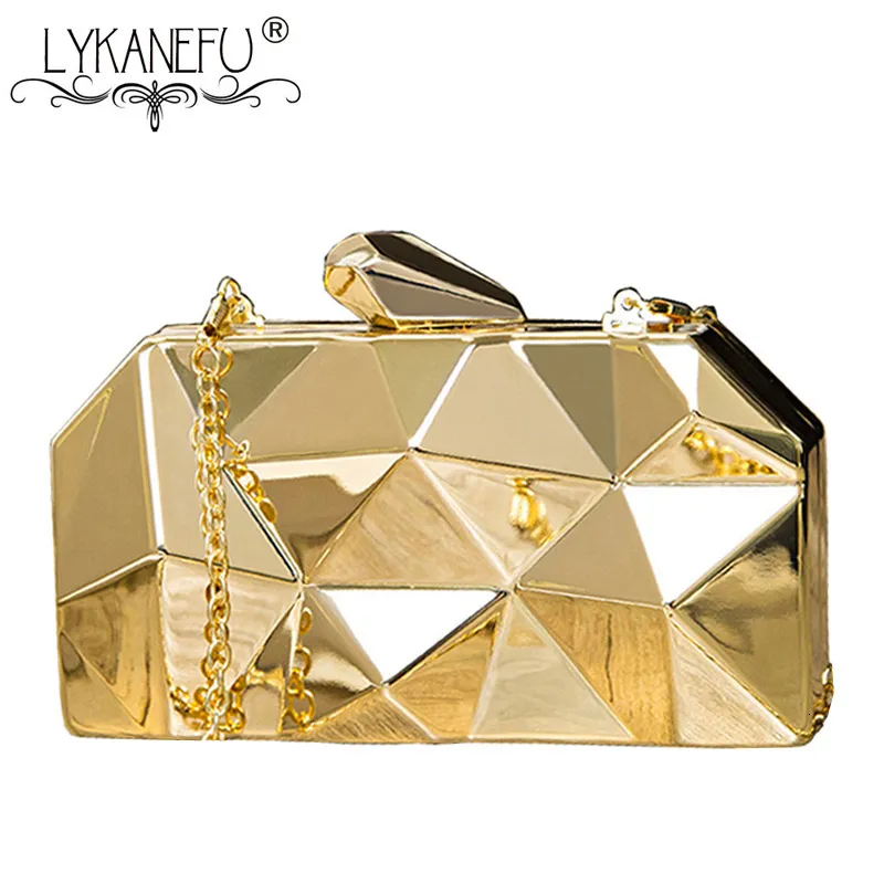 Bolsas de noite LYKANEFU Bolsa de noite metálica Pequena Clutch Bolsa Feminina Bolsa de lantejoulas Dia Clutches Feminina Bolsa de mão para festa com corrente Bolsa de ombro 230712