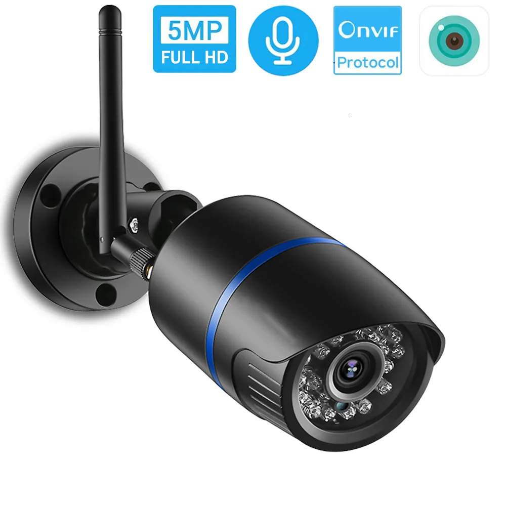 IP -камеры 5MP Wi -Fi Camera HD 1080p Bullet Водонепроницаемая аудиозапись Audio Nightvision Audio.