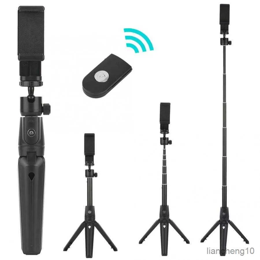 Selfie Monopods Monopod 2 em 1 Selfie Stick Tripé Stand com controle remoto para Android para IOS Mobile Phone Perche Selfie Stick Tripé R230713