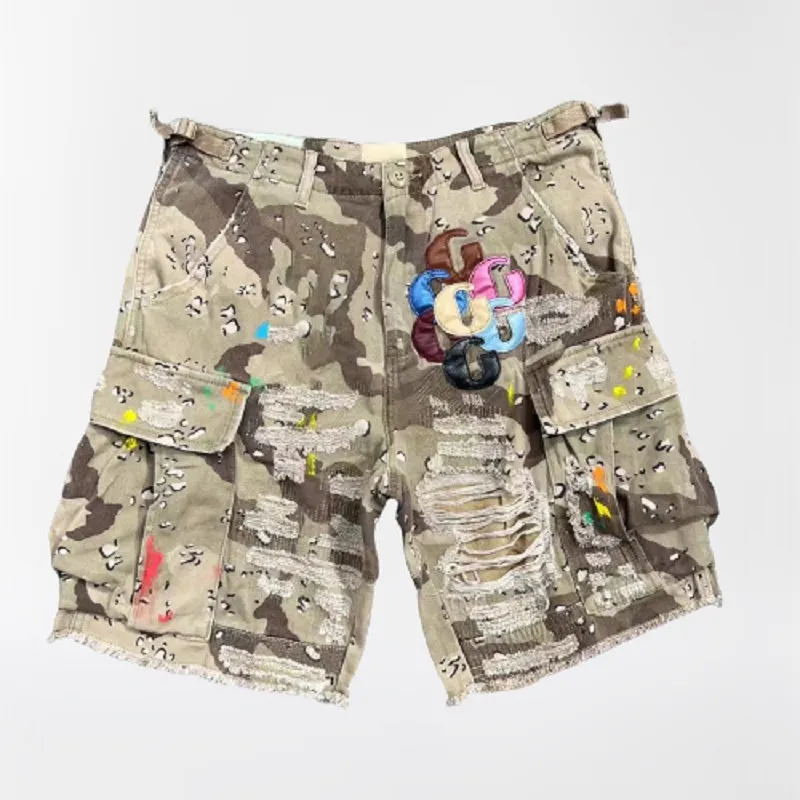 Gallary Dept Designer Shorts Hommes Shorts Gallerydept Jeans Femmes Dept Shorts Unisexe Camouflage Cargo Pantalon Printemps Eté Casual High Street Hip Hop Shorts 4211