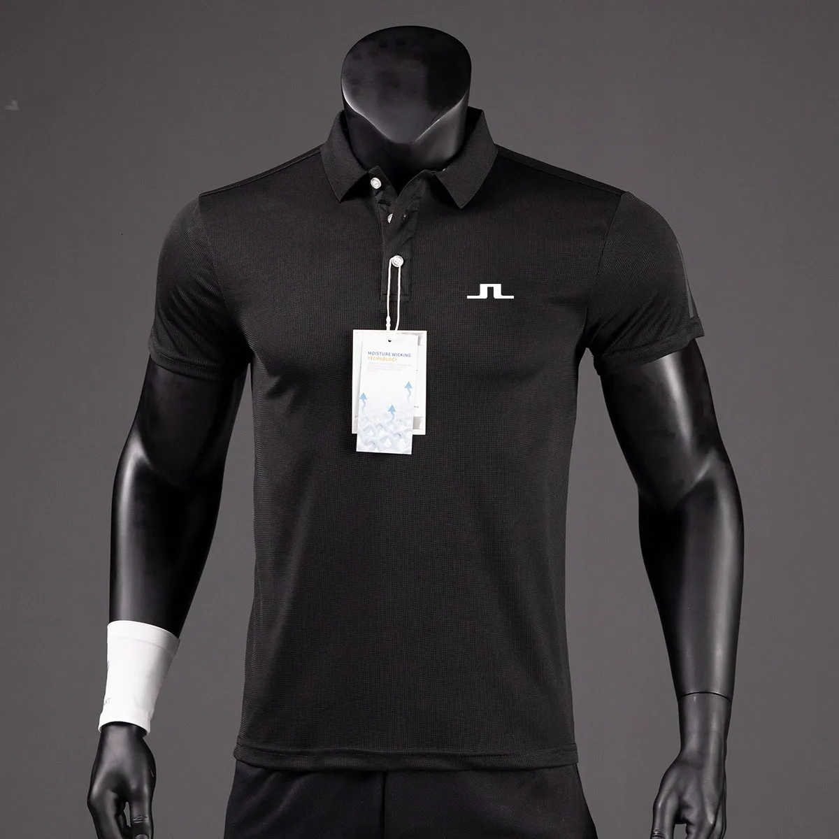 Polos pour hommes 2023 Polos pour hommes Été Maillots de sport à séchage rapide Chemise Femmes J Lindeberg Golf Respirant Revers Reflective Stripe Tee 230711