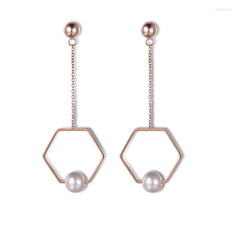 Stud Earrings 2023 Long Length Pearl Drop Dangle Ear For Women Cuff Earring Bohemia Jewelrys