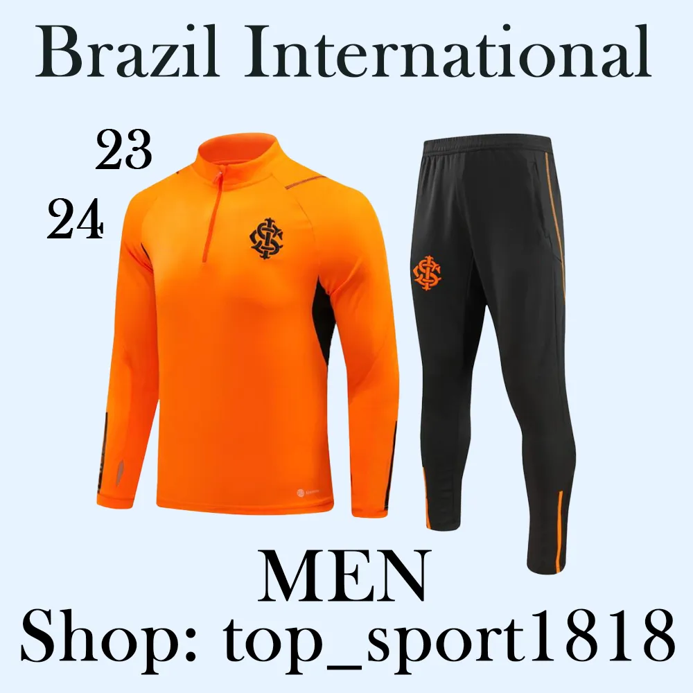 2023 Brazil International 22 23 Abbigliamento da allenamento per il calcio, felpa, divisa da allenamento per adulti Half Pull