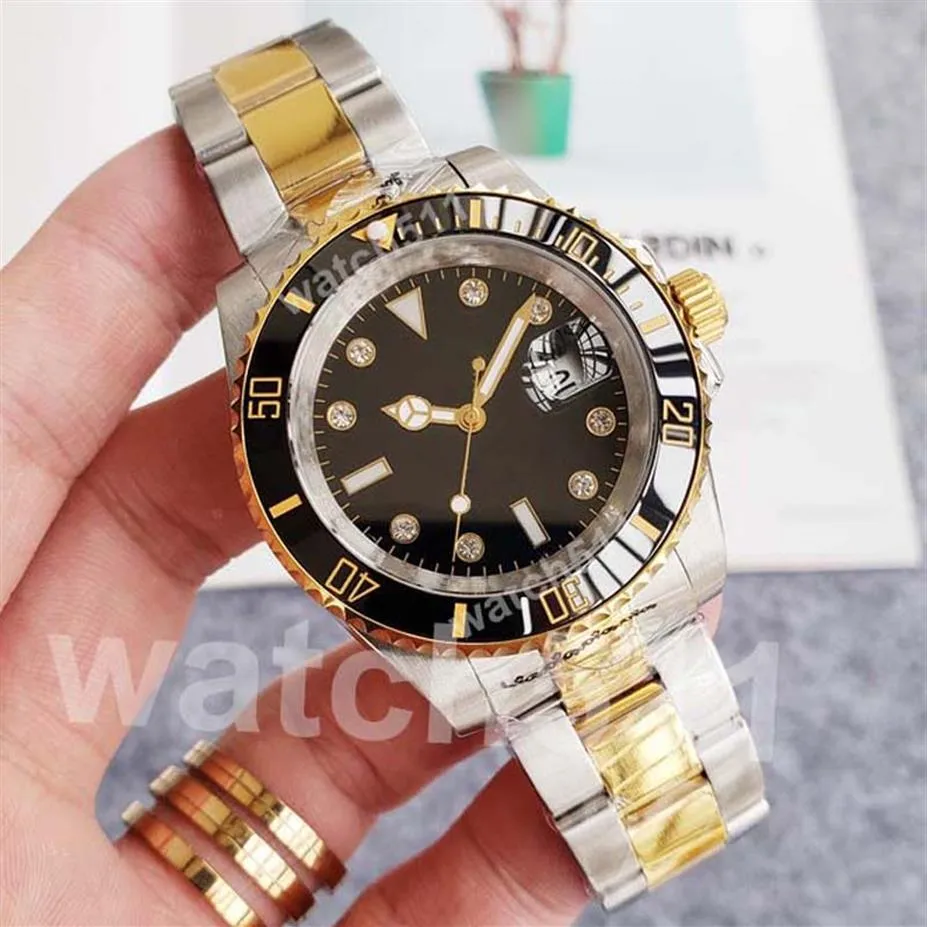 Męskie panie daty zegarek 904L Bransoletka ze stali nierdzewnej 41 mm Automatyczna mechaniczna mechaniczna wodoodporna wodoodporna Lumowinous Diamond Watches233x