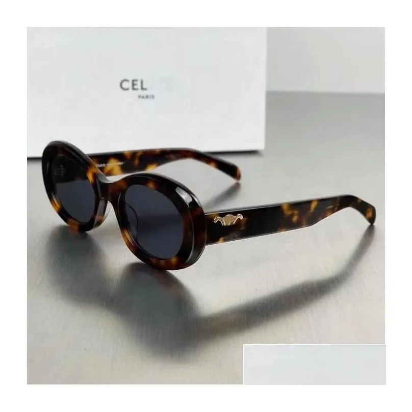 Occhiali da sole Retro Cats Eye For Women Ces Arc De Triomphe Oval French High Street Dsa Drop Delivery Accessori moda Dhncq