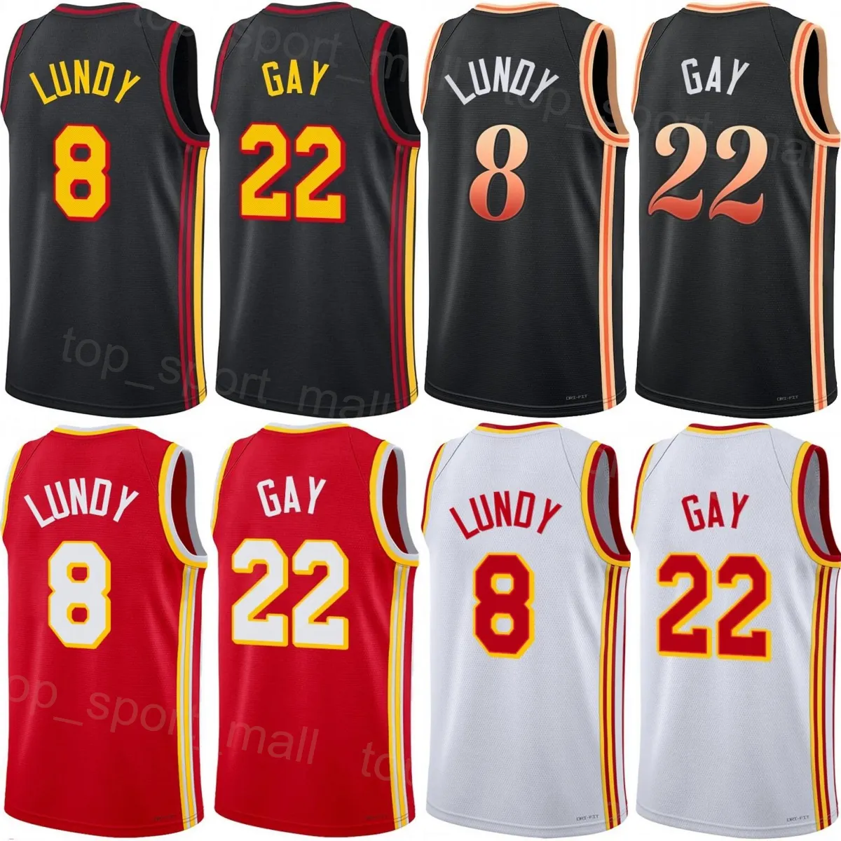 Man Kids Impresso Basquete Bufkin Jersey 4 Seth Lundy 8 Rudy Gay Usman Garuba Garrison Mathews 25 Bruno Fernando 24 Saddiq Bey 41 Trae Young 11 Camisa DeAndre Hunter