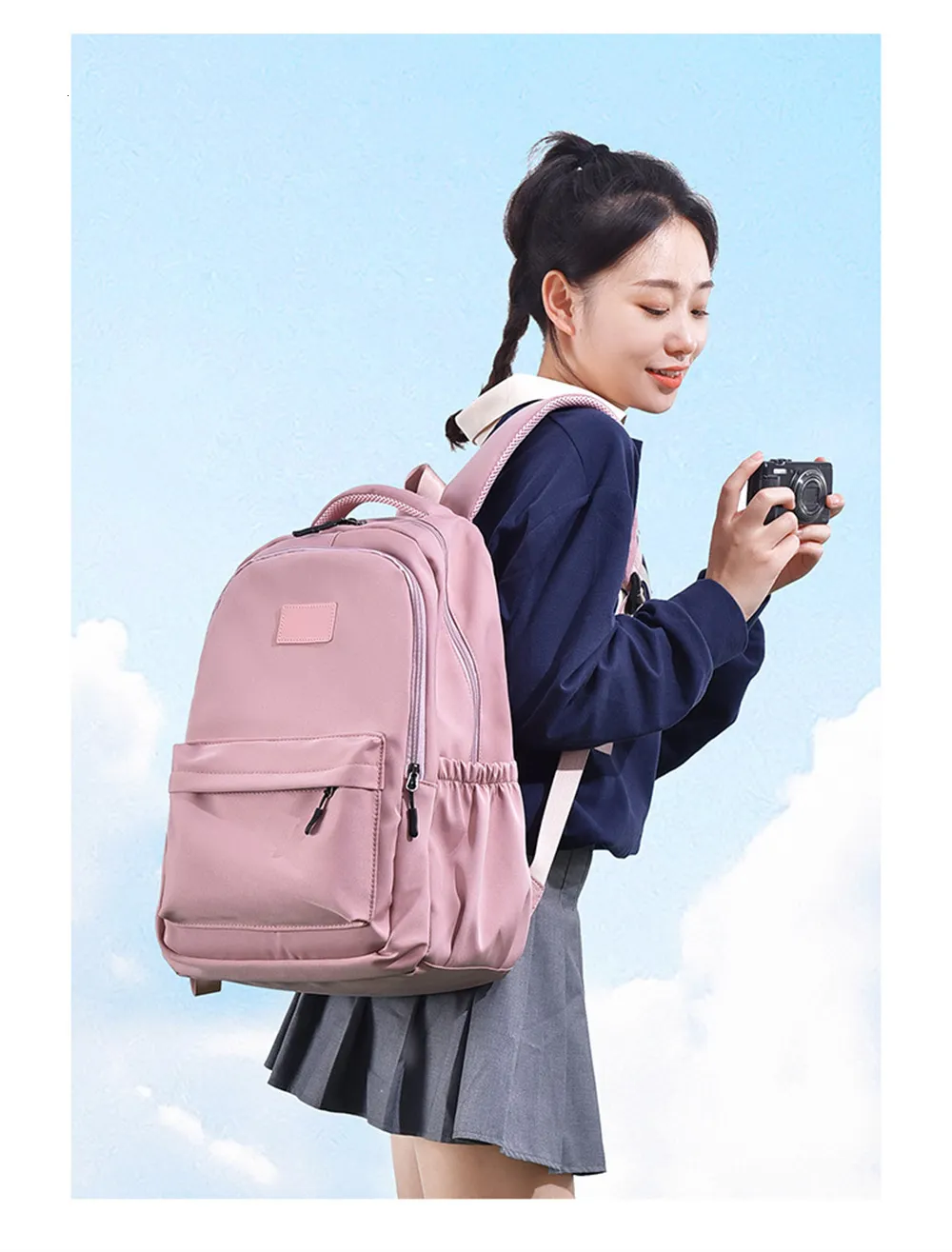 School Bags Women Backpack Teenage Girls Laptop Rucksack Student Shoulder School Bag Korean Style Schoolbag Boys Bagpack 230712