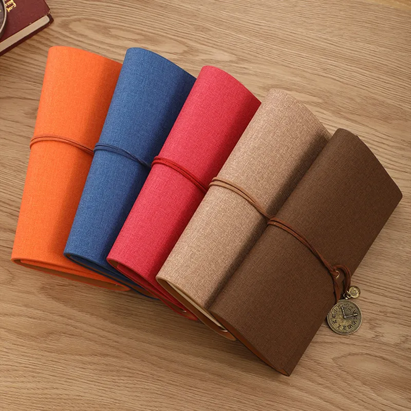 Wholesale A6 PU Leather Vintage Journal Notebook Refillable Retro Diary Notepad Sketch Book Writing Pad Office School Gift W0065