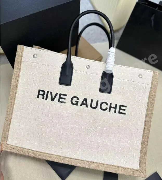 Classic Rive Gauche Tote handbag bag handbags fashion linen Large Beach shopping bags Women travel Crossbody Shoulder satchel RIVE GAUCHE Wallet