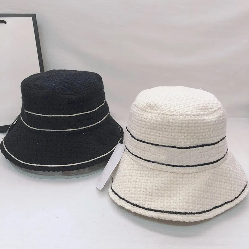 Ensembles d'écharpes Chapeaux à large bord Chapeaux de seau Chapeau de seau de mode Casquette pour femmes Hommes Casquettes de baseball Blanc Pêcheur Seaux Chapeaux Patchwork Haute Qualité Automne Hiver Large