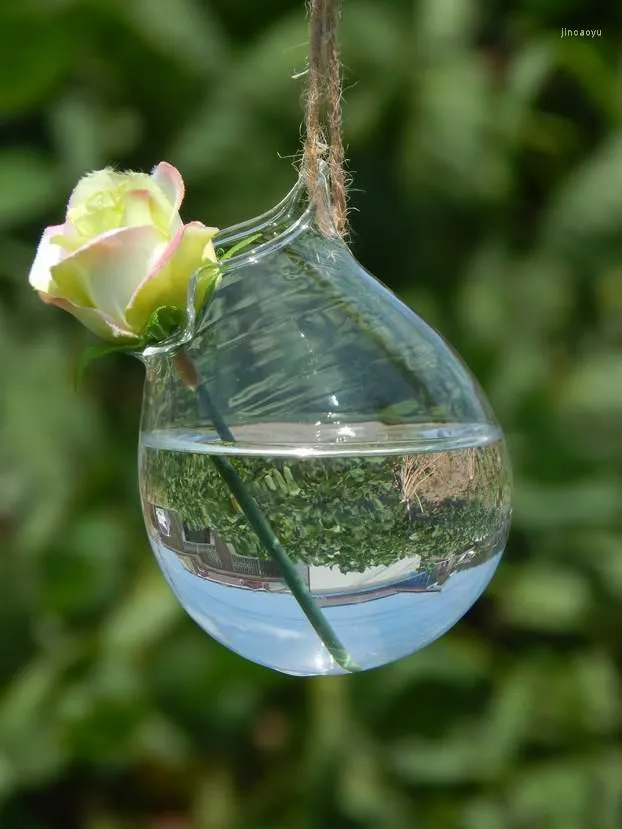 Vazen Moderne Eenvoudige Hangende Glazen Vaas Transparante Hydrocultuur Plant Kleine Bal Bloemstuk Woondecoratie