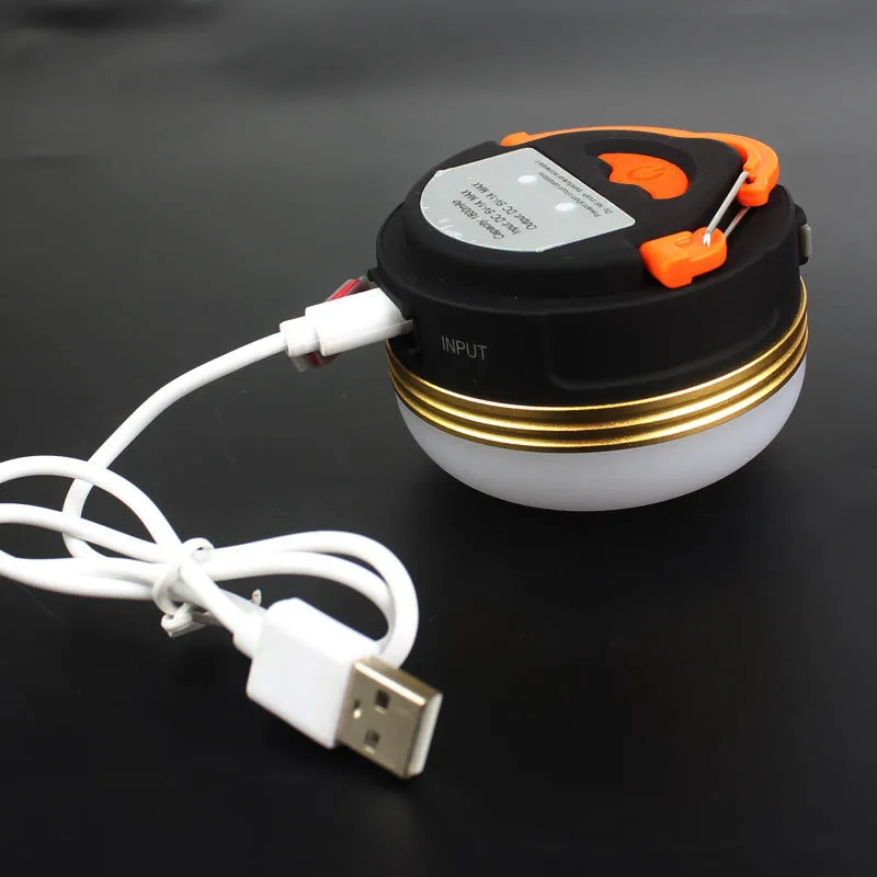 Correa de carga para teléfono móvil de emergencia para exteriores, imán, carga USB, luz LED de pesca, luz de trabajo, luz fuerte, tienda de campaña, luz para acampar HW13