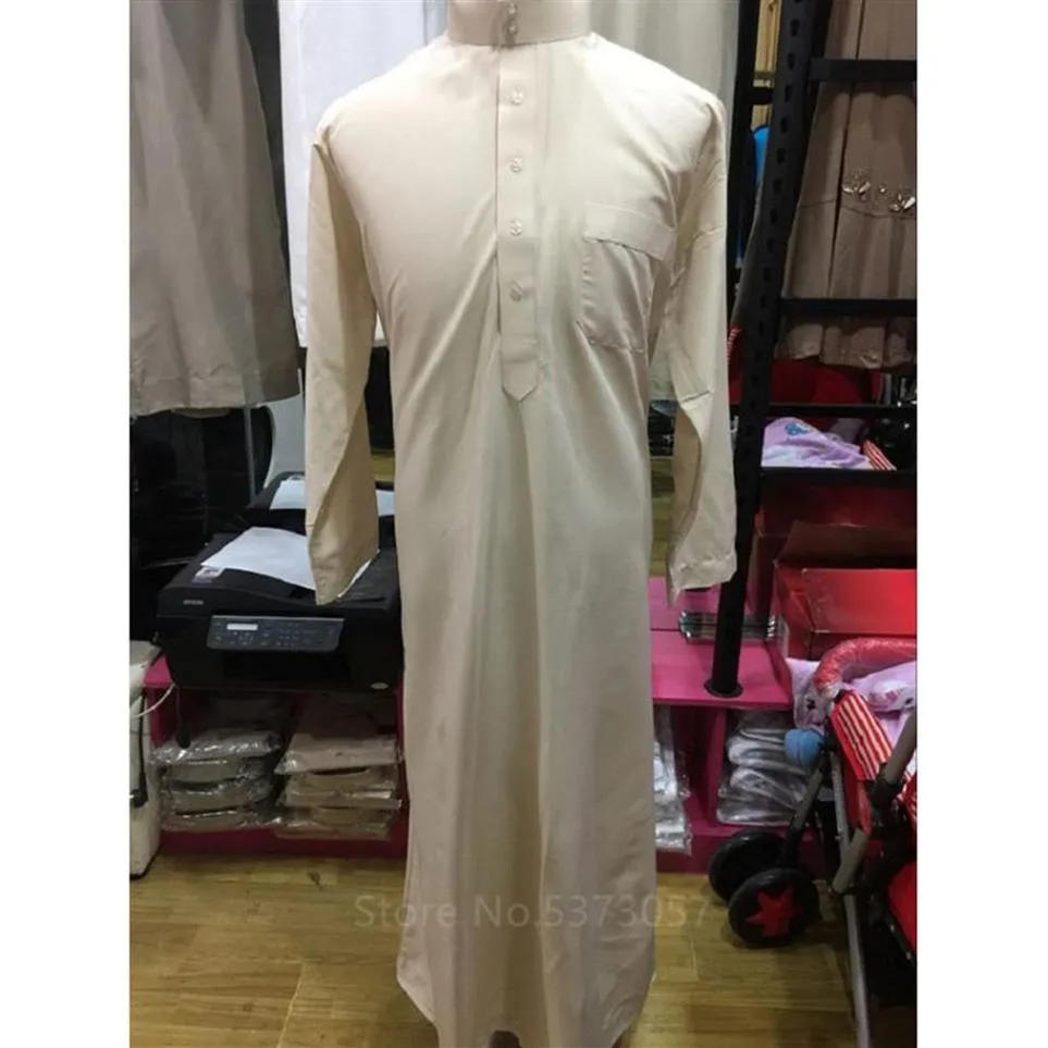 Mode musulmane hommes vêtements islamiques caftan moyen-orient Abaya saoudien arabe Pakistan Thobe longue Robe Robe Jubba Ramadan318s