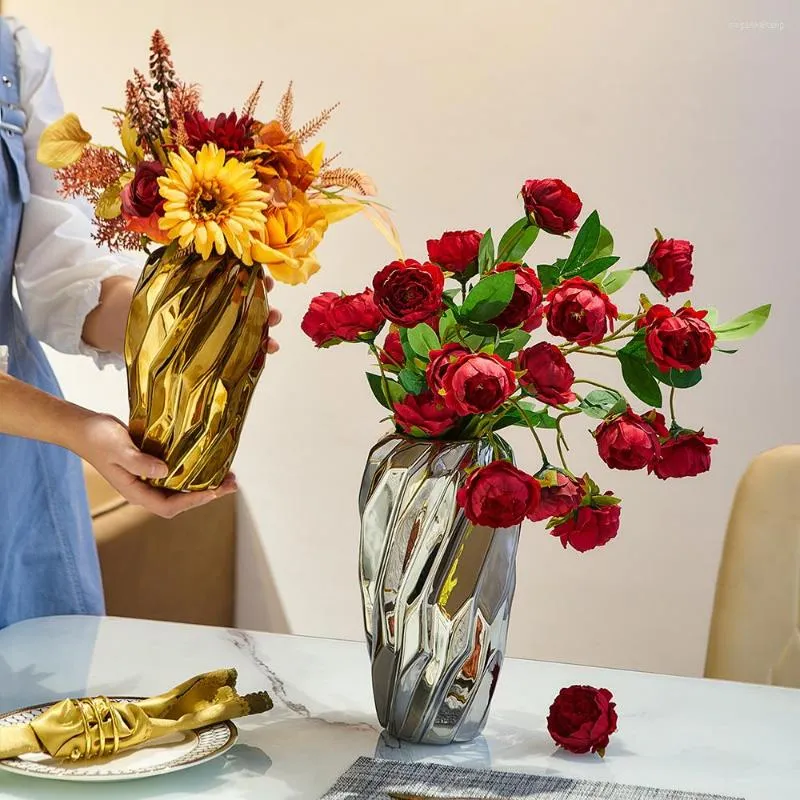 花瓶セラミック花瓶の家の装飾植物机の装飾フラワーアレンジメントコンテナ美しい部屋のテーブル