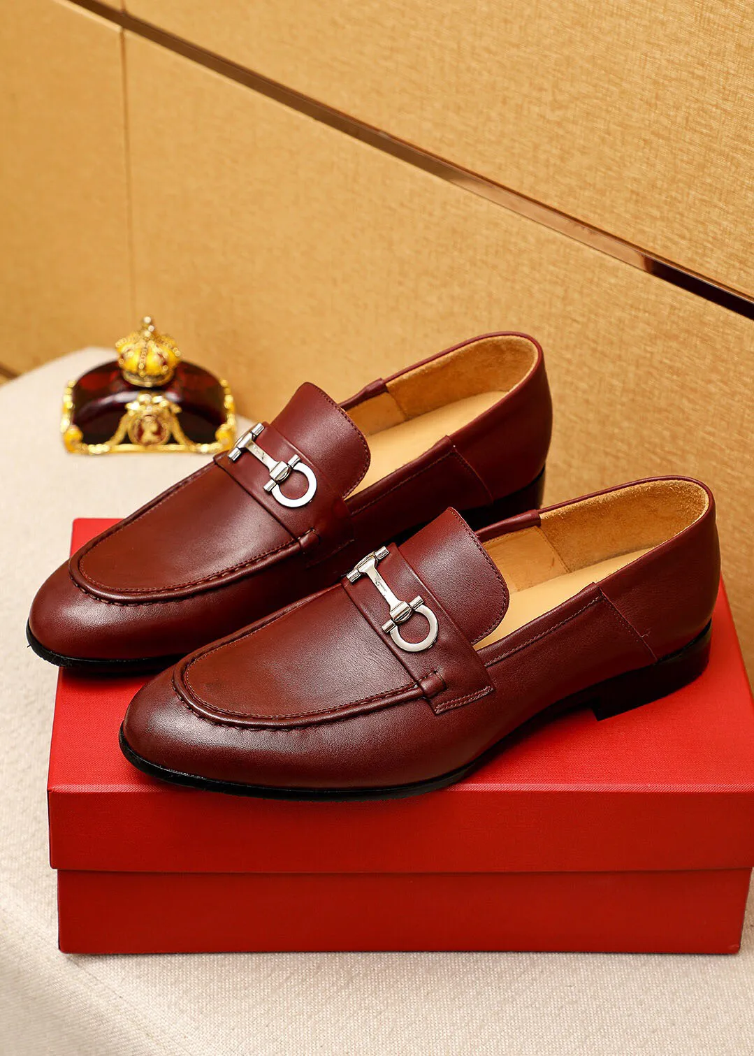 2023 Men Genuine Leather Dress Shoes Slip On Business Designer Casual Loafers New Male Brand Classic Suits Flats Size 38-47
