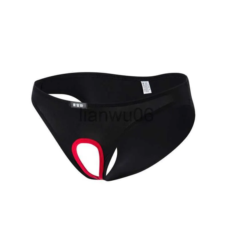 Underpants Sexy Mens Underwear Briefs Brand Penis Hole Open Pouch