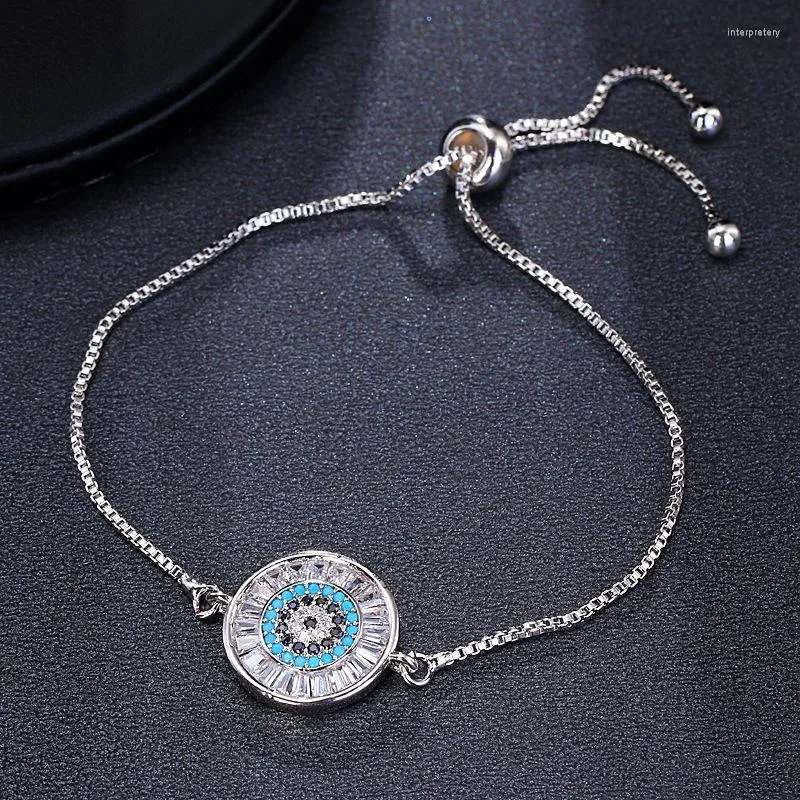 Bangle Honghong Style Temperament Disc Zircon Girl Eesthetic Personality Armband Party Gifts smycken kan justeras