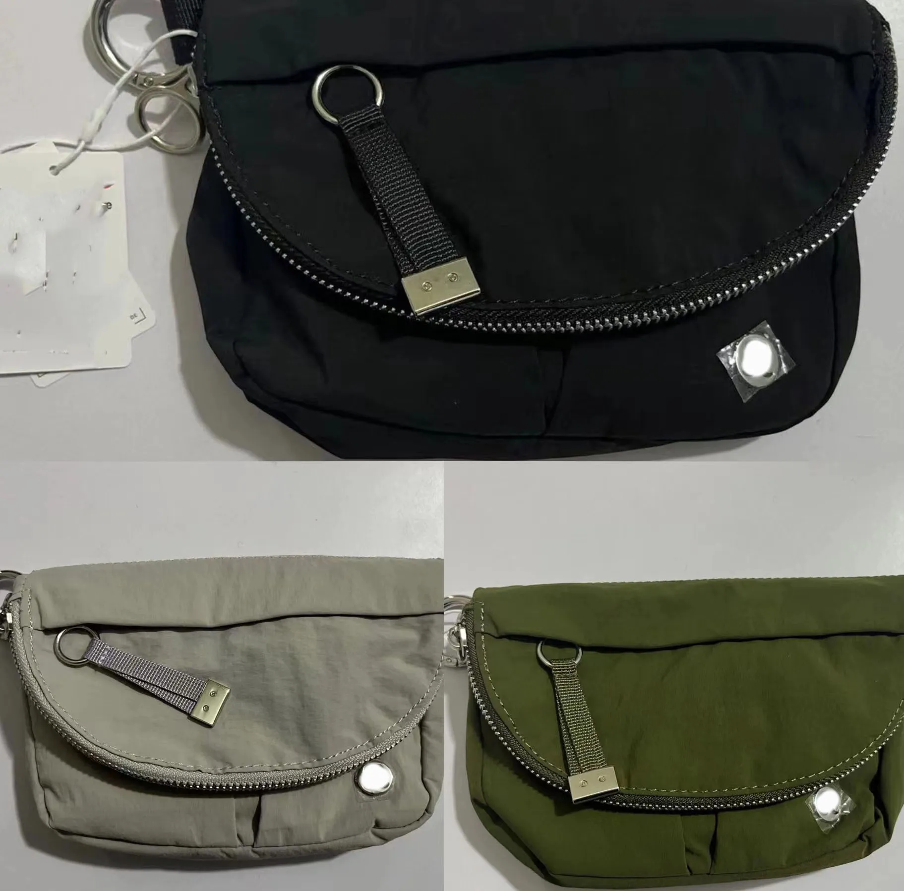LU Festival Bag Zipper Outdoor Crossbody tem Alça Ajustável Yoga Bags Repelentes de Água Micro Bolsa de Ombro Feminina