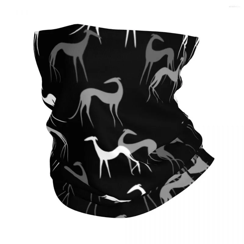 Bandanas Cute Sighthounds Bandana Neck Gaiter Windproof Face Scarf Cover Men Women Greyhound Whippet Dog Headwear Tube Balaclava