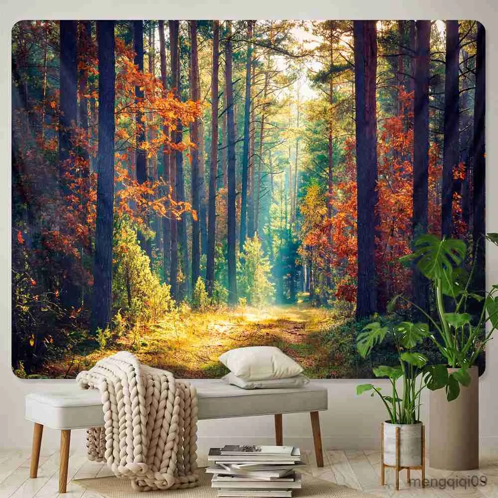 Forest Boho Yoga Mat Large Size Home Decor Art Forest Wall Tapestry With  Hippie Design Perfect For Background Wall Or Beach Towel Sheets R230713  From Mengqiqi09, $18.27