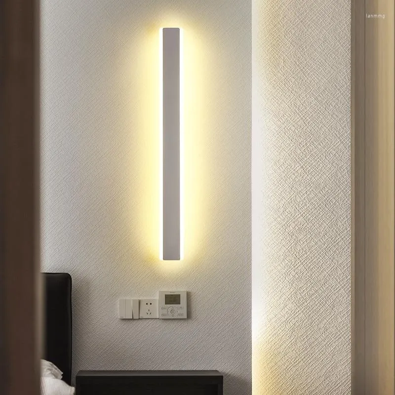 Lampada da parete in vetro con lunghe applique in marmo glassato per letto a castello luci a led per camera da letto
