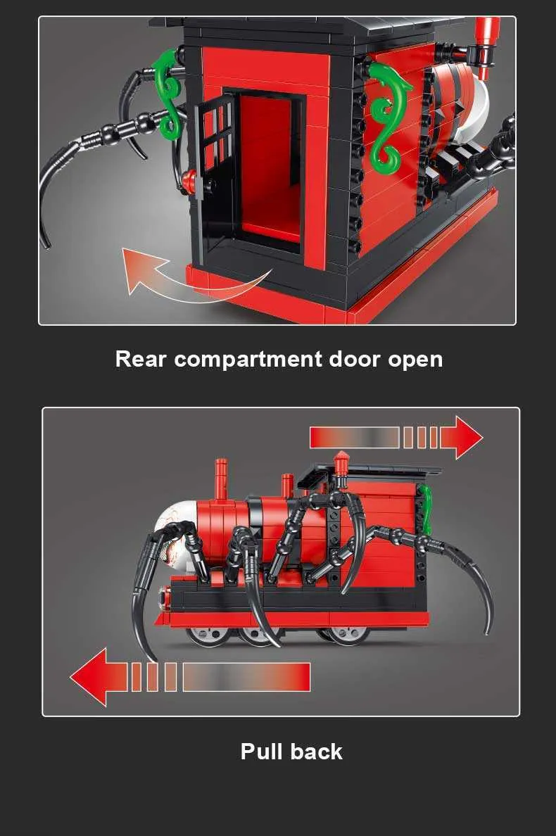 MAURICE Choo-Charles Blocos De Construção , Jogo De Terrores Figura De  Animais De Trem De Aranha Pai-Criança , Thomased Doll Plastic Vermelho  Amarelo Azul Crianças Aniversário