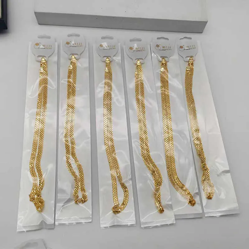 24k Gold Plated Gold Chino Link Chain Adjustable For Large And
