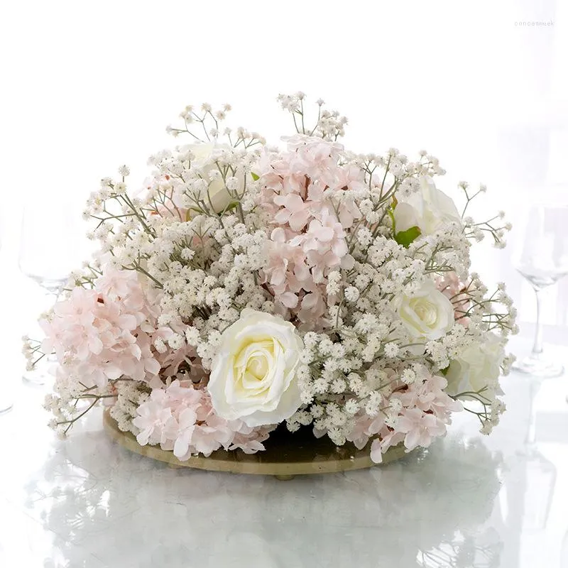 Dekorative Blumen für Hochzeiten, Tischdekoration, Blumenkugel, Rosenschleier, Gypsophila, Blumenarrangement, Schaufenster, Event, Party