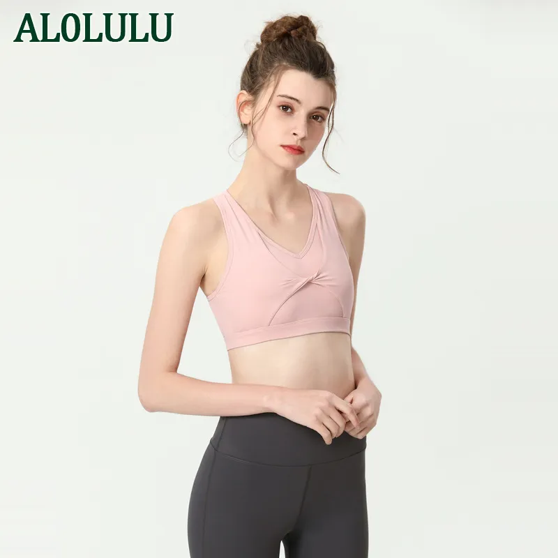 AL0LULU Soutien-gorge de yoga Soutien-gorge de sport Soutien-gorge de fitness antichoc pour femme Gilet de gym