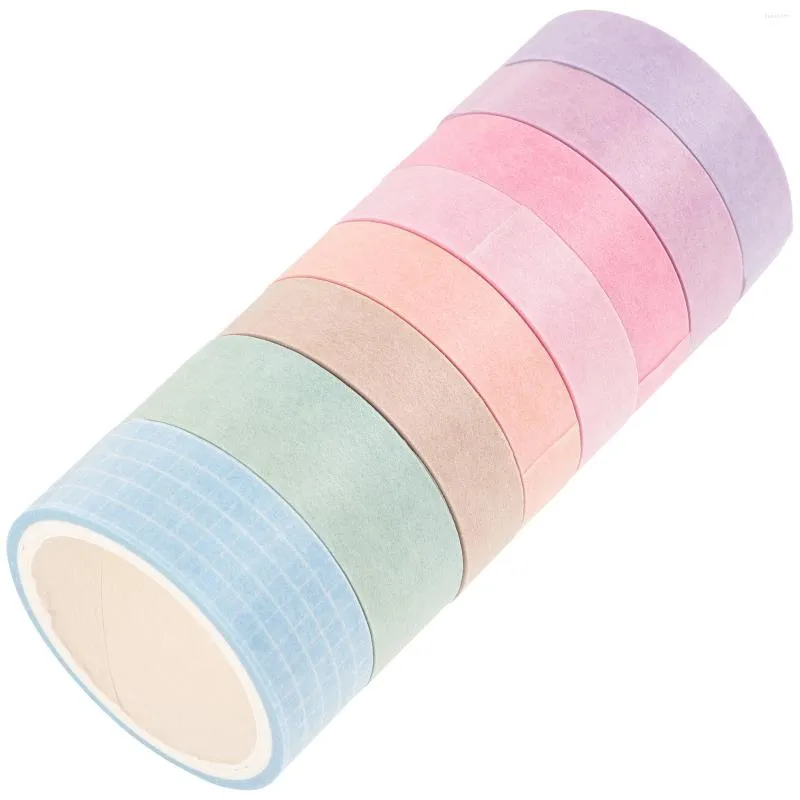 Bouteilles de stockage 8 rouleaux étiquette cadeau Pack main compte bandes emballage Scrapbook bricolage décoratif japonais papier mince Washi étudiant utilisation